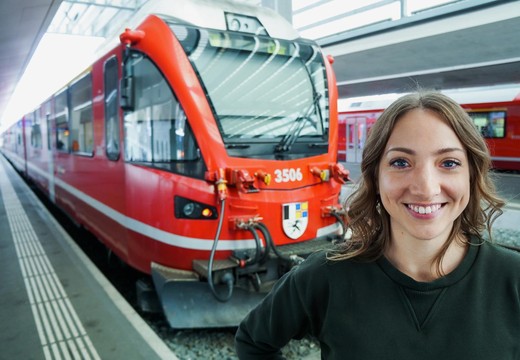 Bild von Reiten auf Elefanten, Fahrt mit der RhB, ein Treffen mit Blay