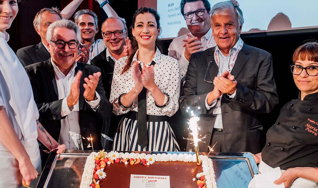 Kuchen zum 20. Jubiläum des Swissradioday