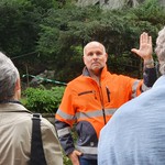 Andreas Burri, der Direktor des Gletschergartens, in seiner Rolle als Guide.