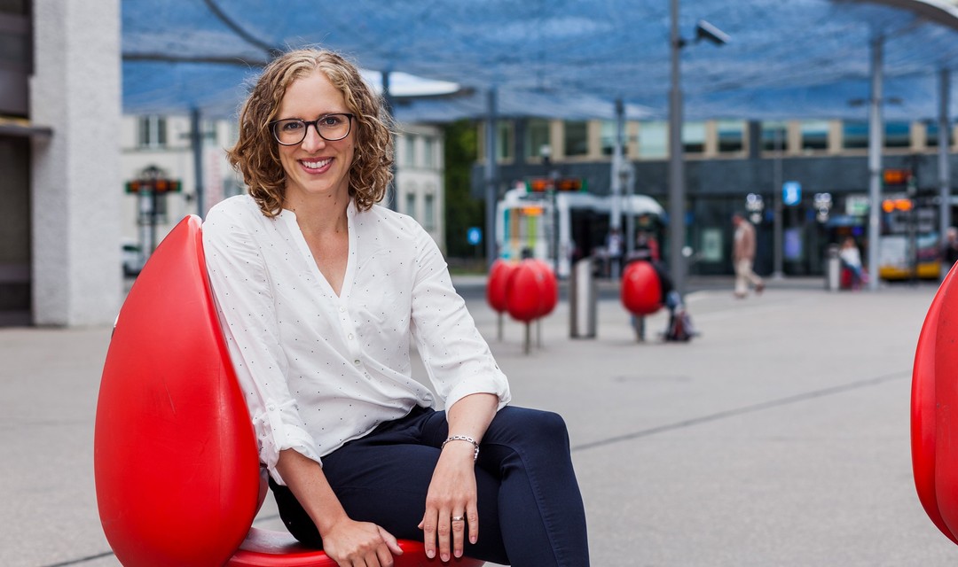 Antje Kirchhofer am Bahnhof in Aarau