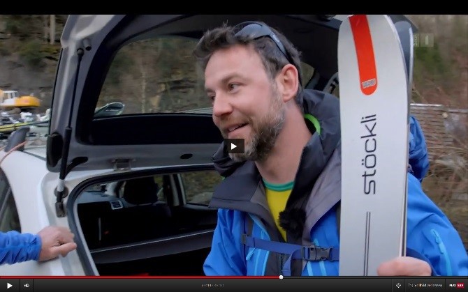 Nick Hartmann mit Stöckli-Ski