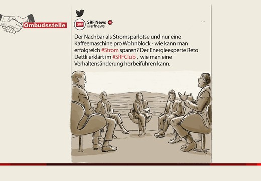 Bild von Tweet zum «Club» mit Energieexperte war sachgerecht