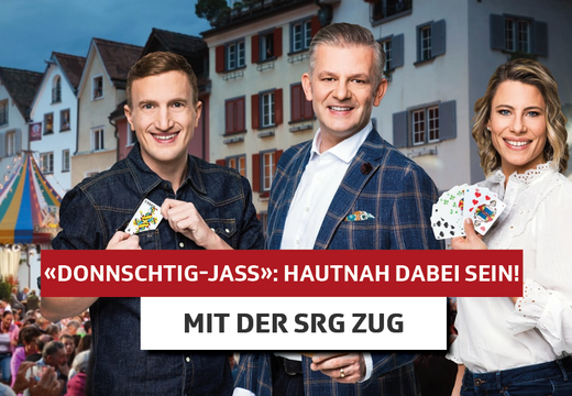 Bild von «Donnschtig-Jass» mit der SRG Zug: Hautnah dabei sein!